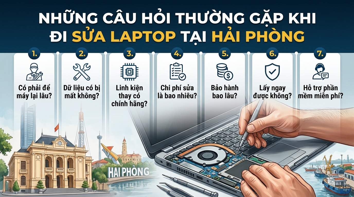 Những Câu Hỏi Thường Gặp Khi Đi Sửa Laptop Tại Hải Phòng